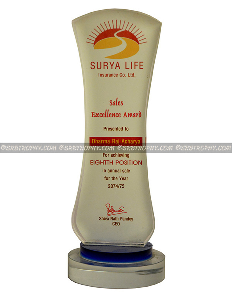 CRYSTAL AWARD SURYA LIFE INSURANCE CO.LTD. NEPAL